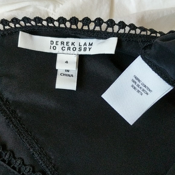 Derek Lam 10 Crosby Black 100% Silk Blouse - Picture 6 of 6